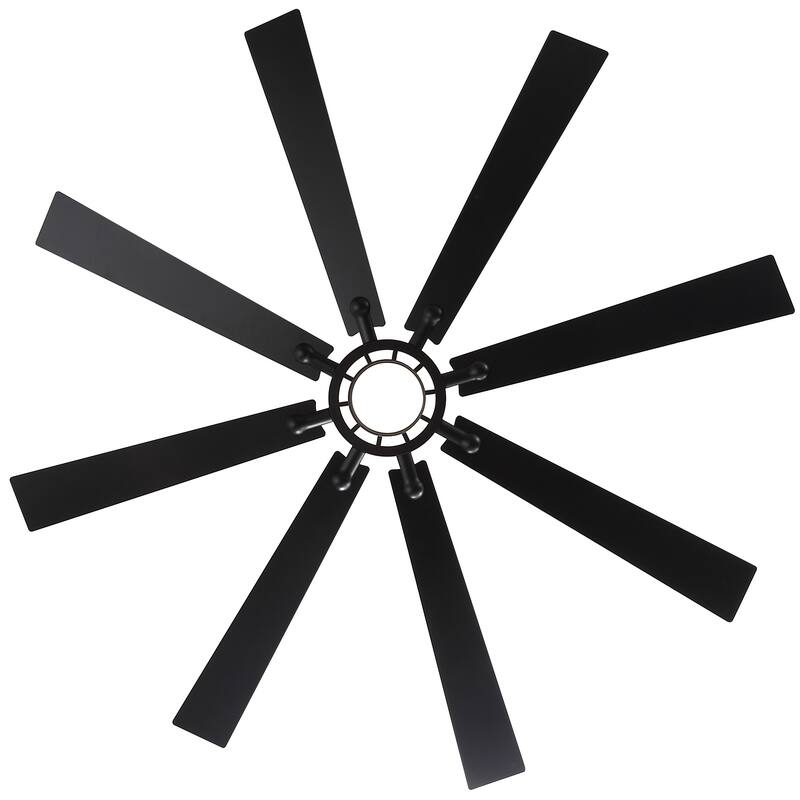 Large 72" Reversible 8-Blade Integrated Ceiling Fan with LED Light and Remote