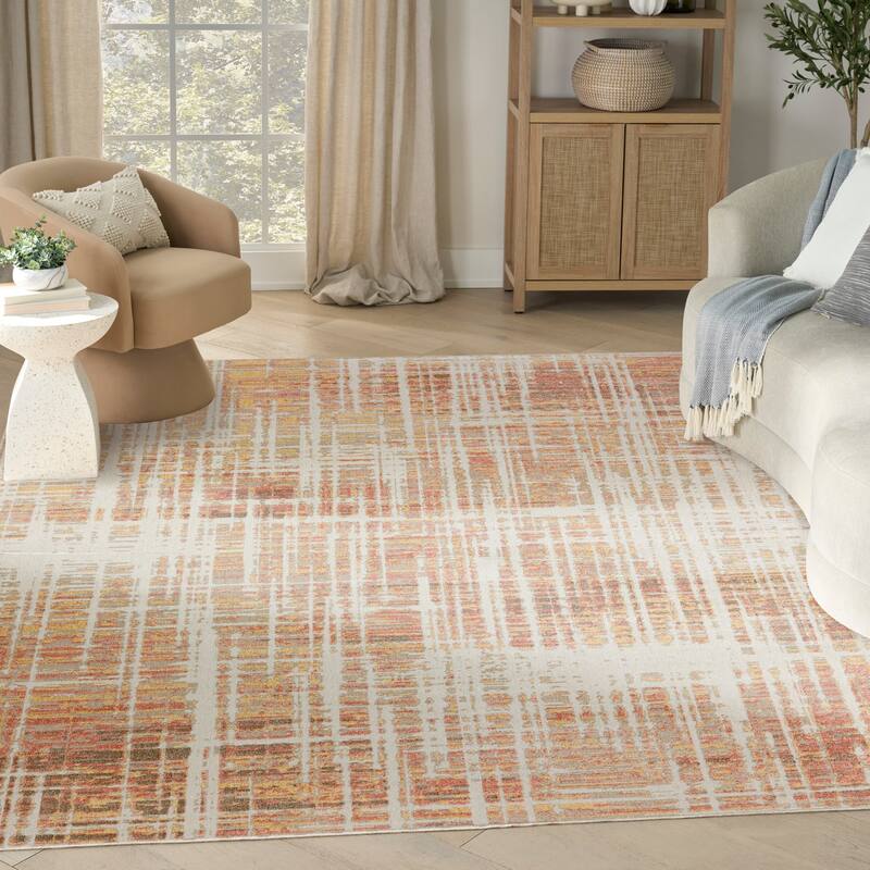 Nourison Washable Decor Indoor only Machine Washable Abstract Area Rug