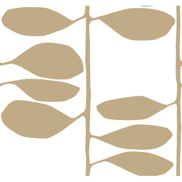 slide 2 of 7, York Wallcoverings Sculpted Vines Gold Wallpaper