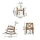 preview thumbnail 13 of 15, Candel Outdoor Acacia Wood Rocking Chair (Set of 2) by Christopher Knight Home
