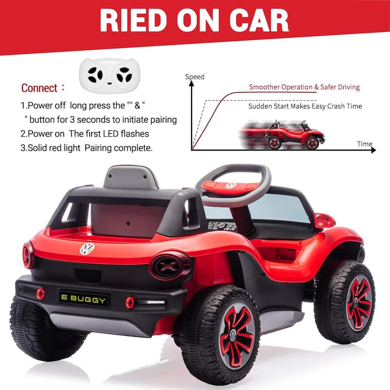 Ride On Car, Licensed Volkswagen Beetle Electric Toy Car for Kids,Toddler Electric Vehicle with Parental Remote