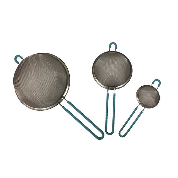 Shop Diamond Kitchenware Fine Stainless Steel Food Strainer Set Of 3 Colors May Vary Assorted Colors Overstock 28161255