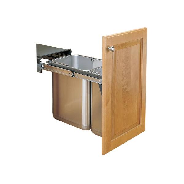 RevAShelf 8785 Series Top Mount Double Bin Trash Can 10.5 Quart