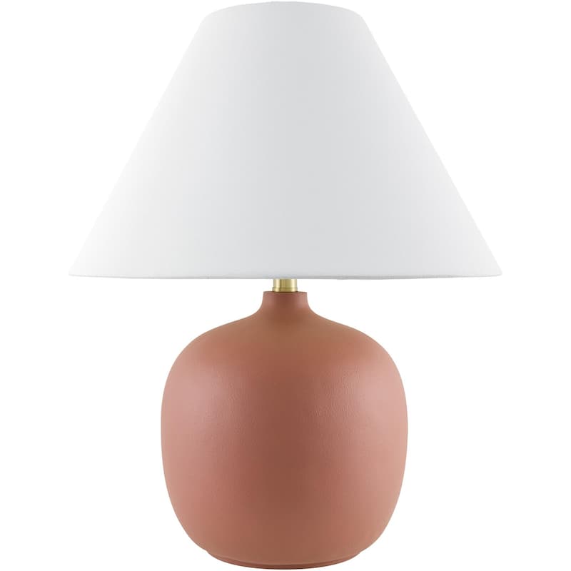 Livabliss Makurdi Traditional Accent Table Lamp - 23"H x 17"W x 17"D - Orange