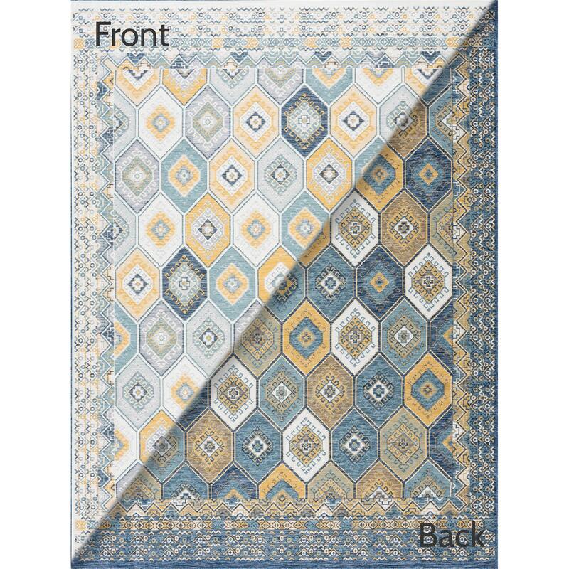 Alfresco Nautical & Coastal Geometric Reversible Indoor/Outdoor Area Rug