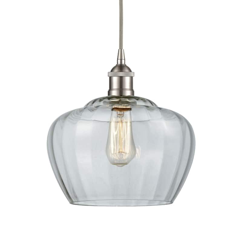 Innovations Lighting 616-1P-12-11-L Fenton Pendant Fenton 11" Wide - Brushed Satin Nickel / Clear