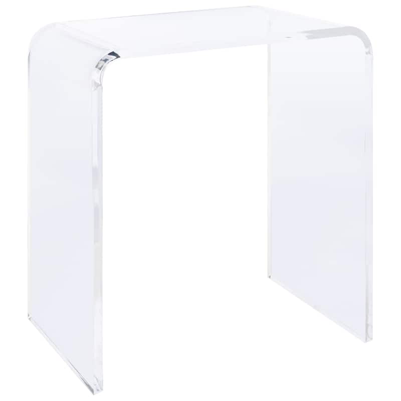 SAFAVIEH Sina Acrylic Clear Side Table - 17.5" W x 11.5" L x 18" H - 18Wx12Dx18H