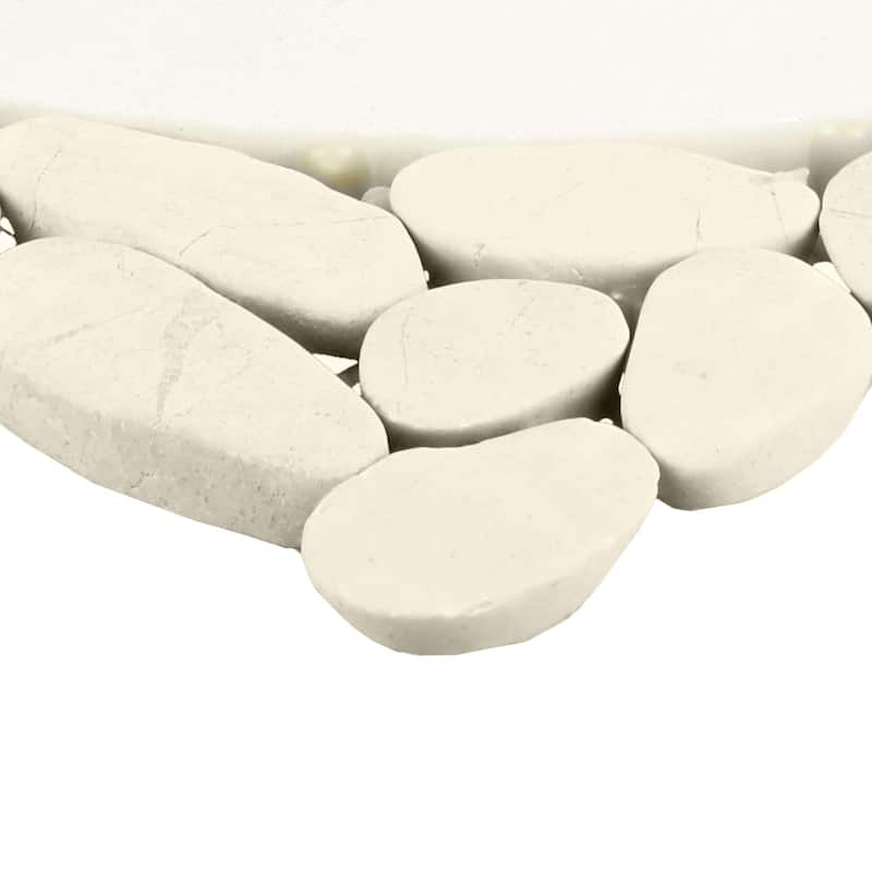 Daltile Pebble Oasis Natural Stone Art Deco Pebble Mosaic 11" x 11" (11 PC per Carton) (10.78 SQFT per Carton)