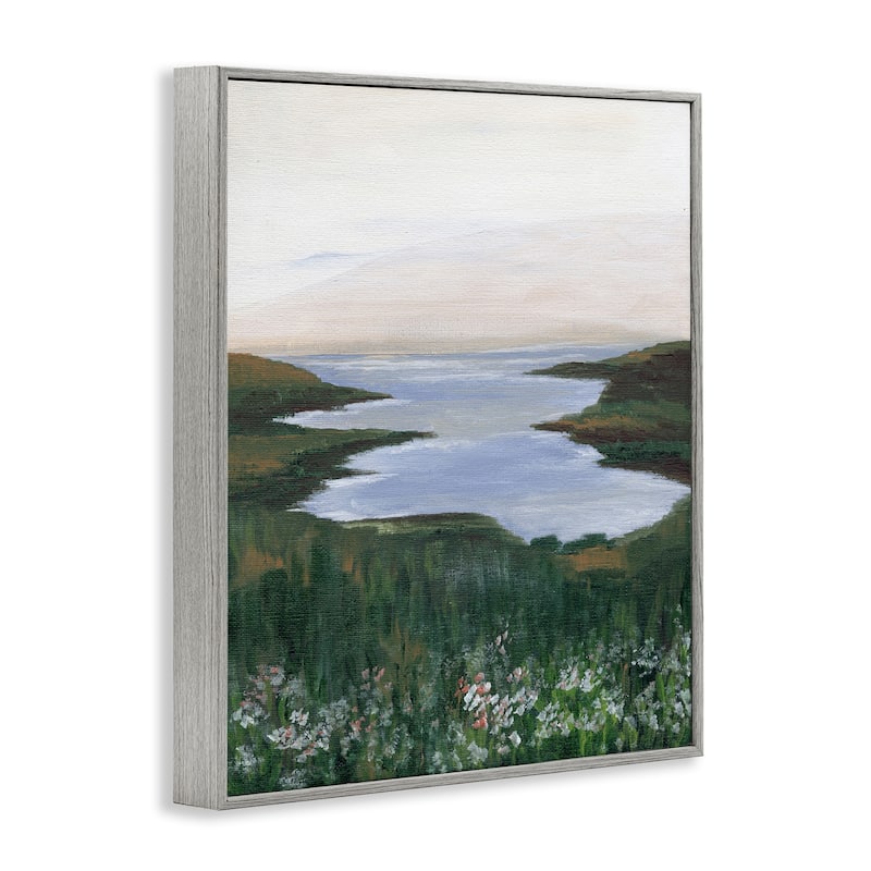 Stupell Peaceful Greenery by Lake Framed Giclee Art Design By Nikita Jariwala