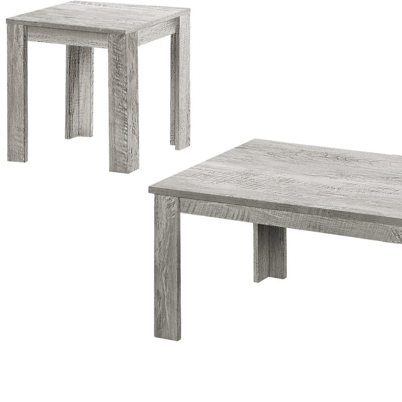 Set of 3 Rectangular Coffee Tables for Living Room Modern Design 44 Inches - 44” x 22” x 15”