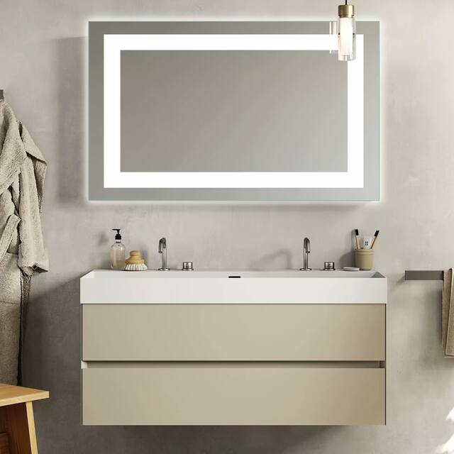 Neutypechic LED Frameless Lighted Backlit Bathroom/Vanity Mirror With