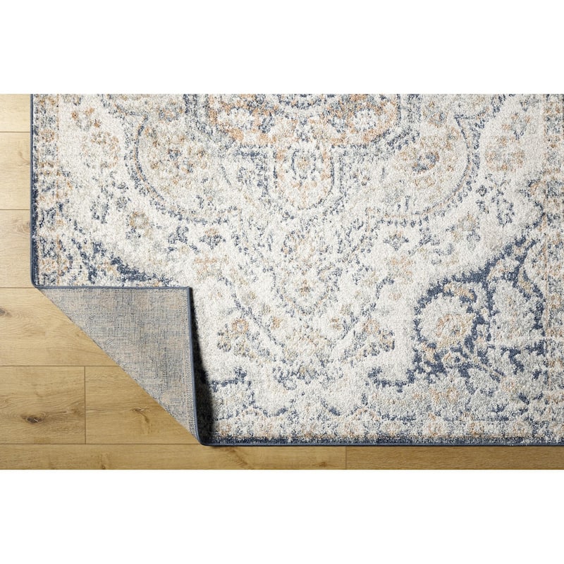 Livabliss Hal Vintage Boho Traditional Pink Medallion Area Rug