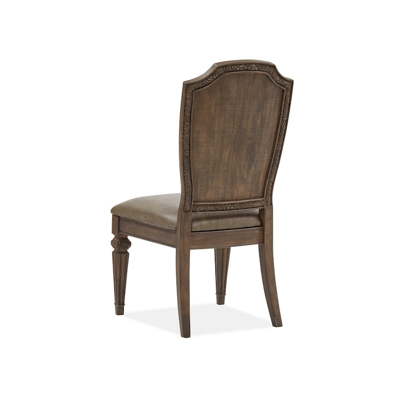 Magnussen Home Durango Willadeene Brown Upholstered Side Chair Two Pack - 21''W x 25''D x 42''H