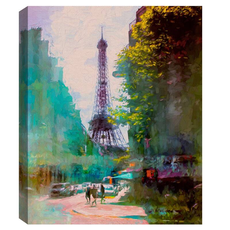 Paris Street by John Rivera Canvas Art Print