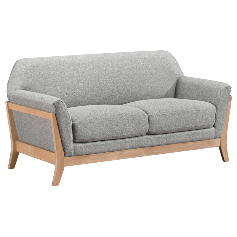Vaughn Fabric Upholstered Flared Arm Loveseat Grey - Grey