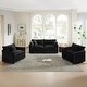 preview thumbnail 48 of 162, Cloud Chenille Upholstered Modular Sectional Sofa with DIY Combination Design Black 2-Seater Sofa+Accent Chairs*2