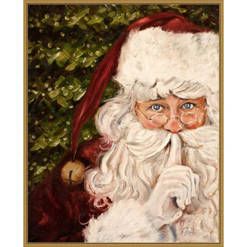 Secret Santa by Patricia Pinto Framed Canvas Wall Art Print