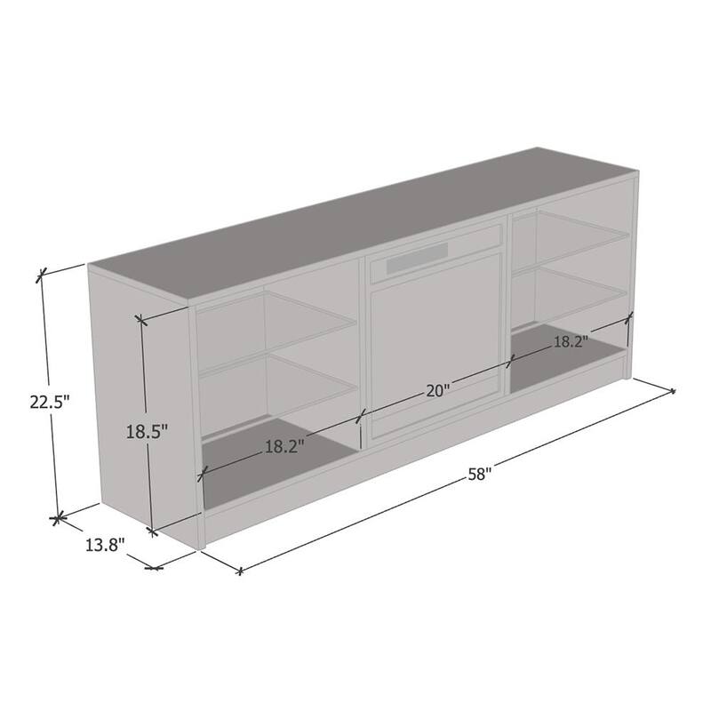 Manhattan Electric Fireplace Modern 58" TV Stand