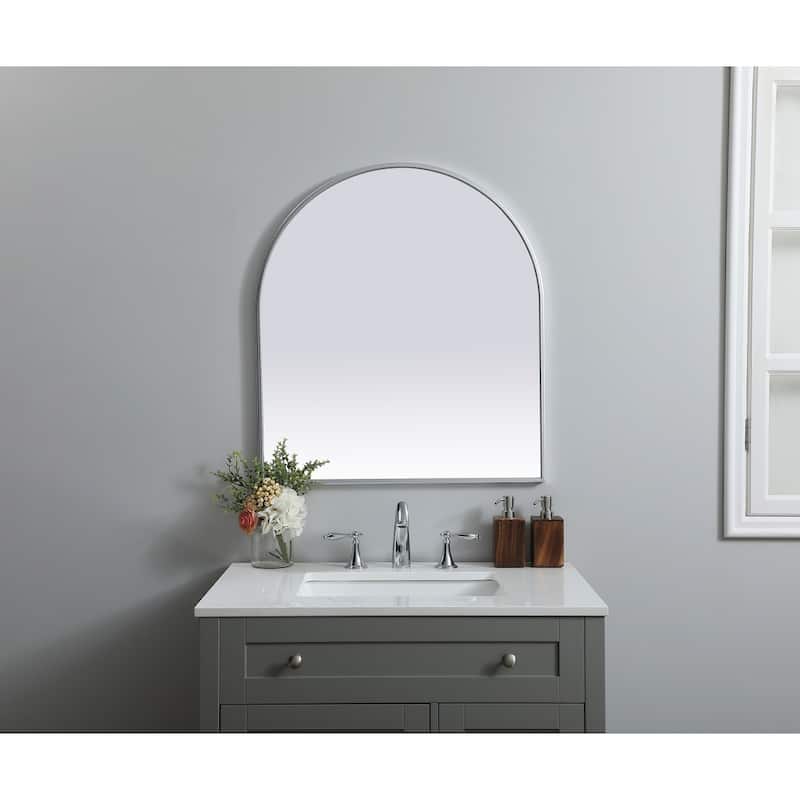 Indigo Home Metal Frame Arch Mirror 27x30 Inch