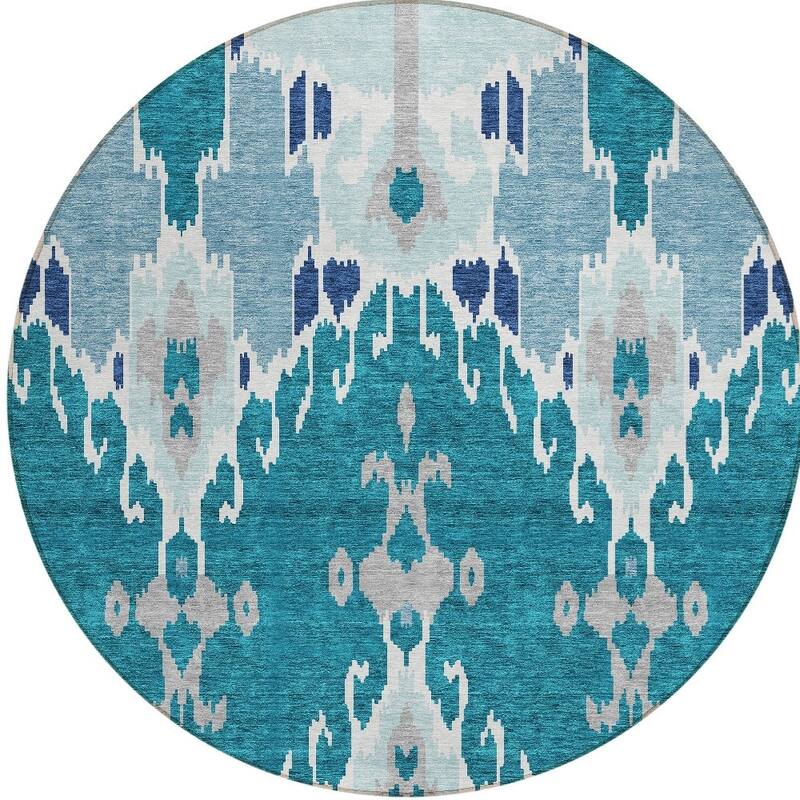 HomeRoots Ikat Transitional Rectangle Outdoor Rug