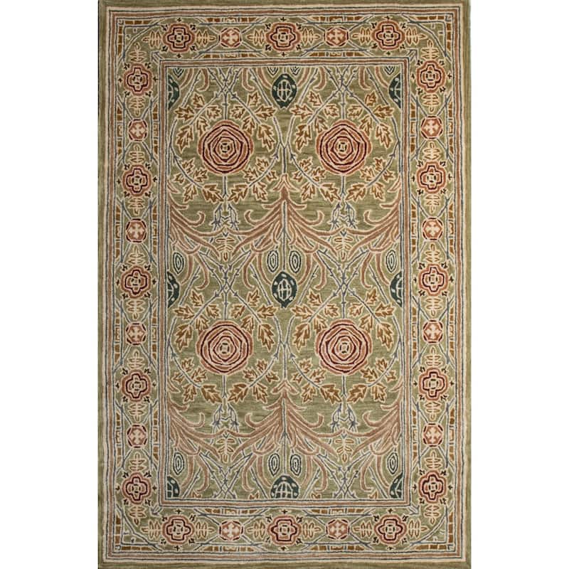 Bashian Hastings Light Green Transitional Area Rug