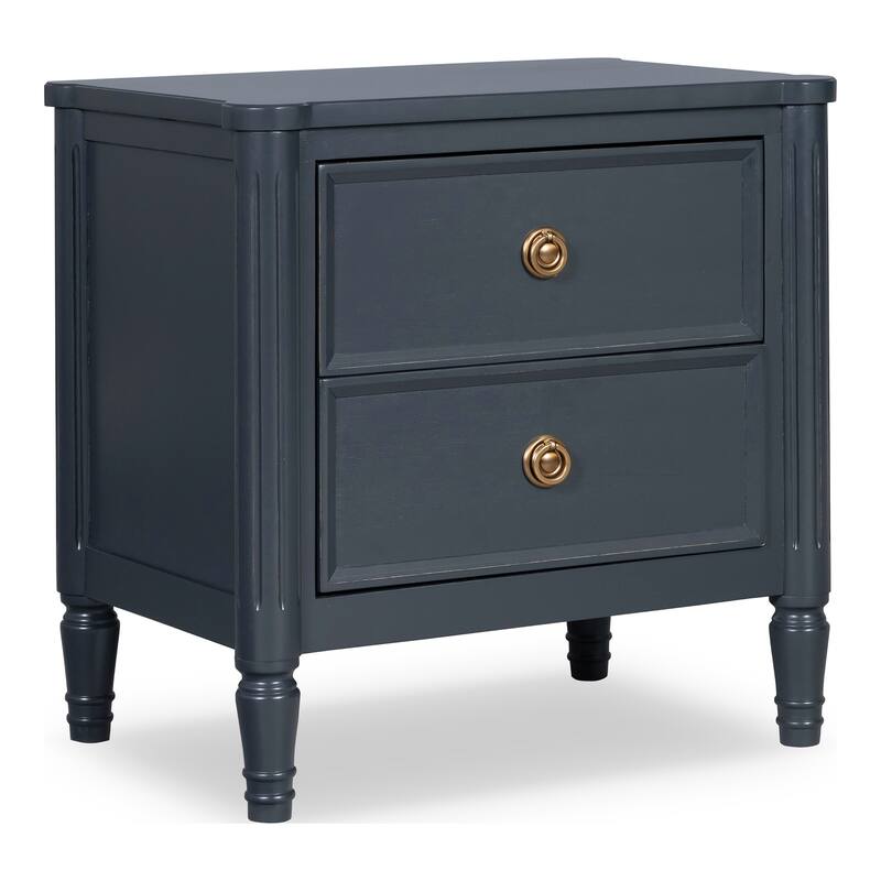 Furniture of America Arlena Modern Solid Wood Nightstand with USB Ports