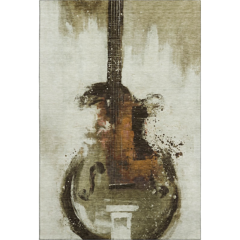 Premium Washable Super Soft Modern Guitar Mayfield Rug