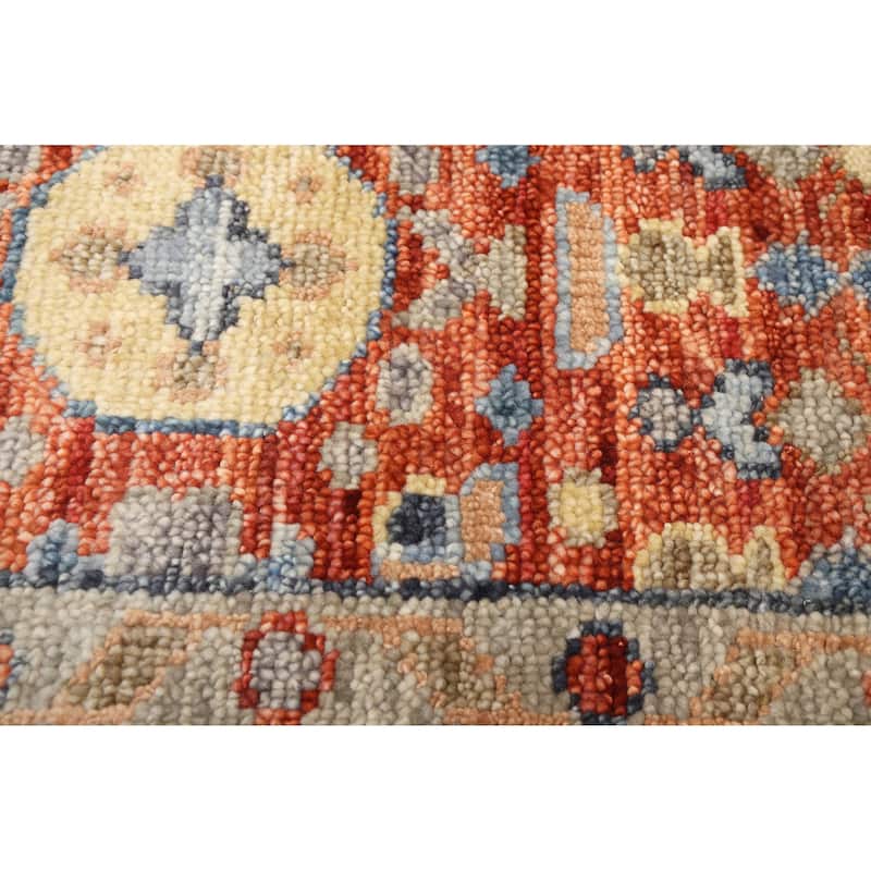 ECARPETGALLERY Hand-knotted Mamluk Dark Copper Wool Rug - 9'10 x 14'0