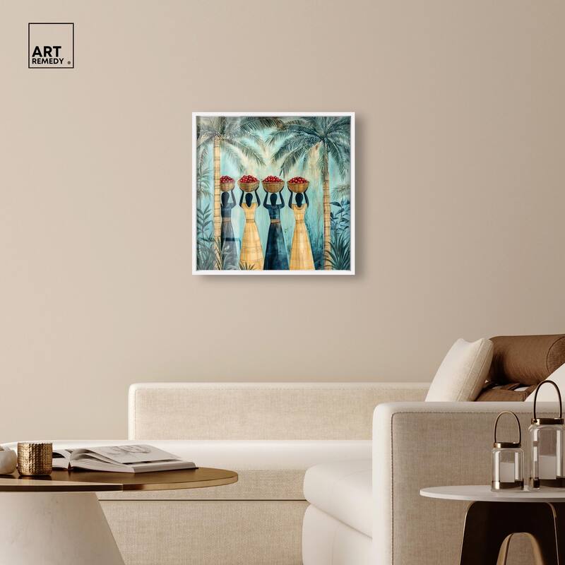 Walk Under Palms Shadowbox by Art Remedy