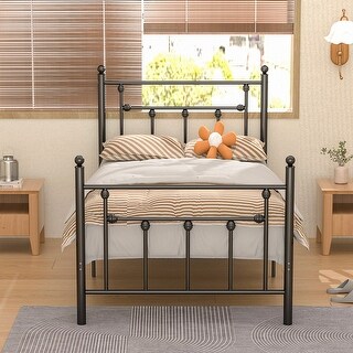 VECELO Platform Bed Frame with Headboard-Twin/Full/Queen Size Bed