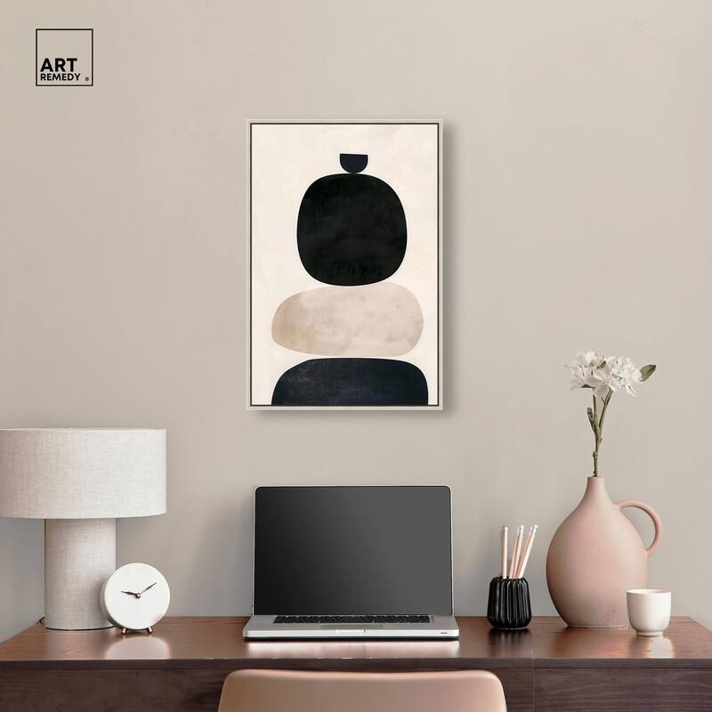 Pebble Pillars III Canvas by Art Remedy