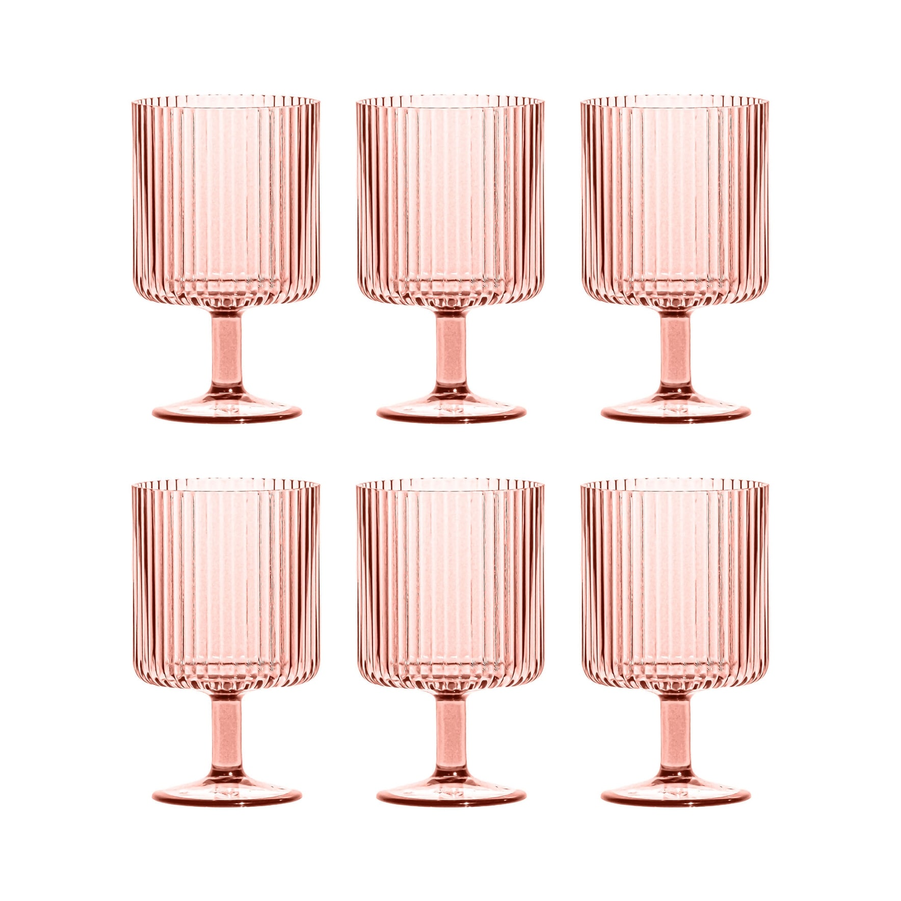 Abode Homewares Mesa Acrylic Stacking Wine Glass - 15 oz - Set of 6