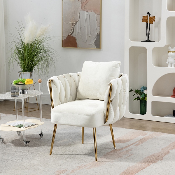 Velvet deals beige chair