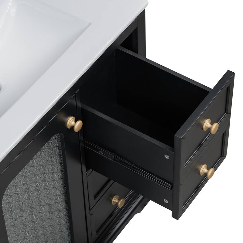 Bathroom Vanity With Glass Door