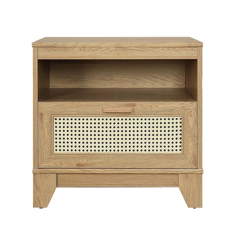 Manhattan Comfort Sheridan Modern Cane Nightstand