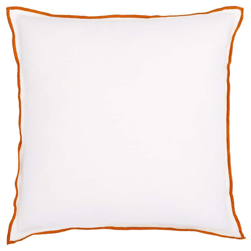 SAFAVIEH Home Hallie 20-inch White/Rust Decorative Pillow