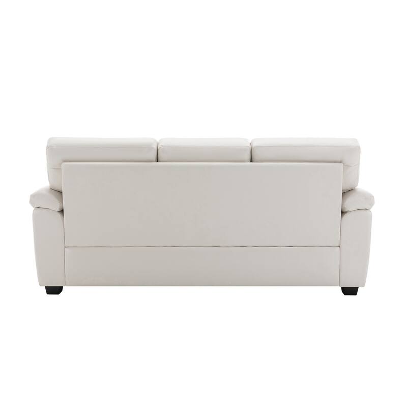 Morden Fort Upholstered Living Room Set, 2 Pieces, Faux Leather Chair, Sofa