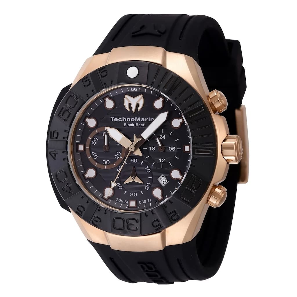 Technomarine Men's TM-523011 Reef Quartz Chronograph Black Dial Watch