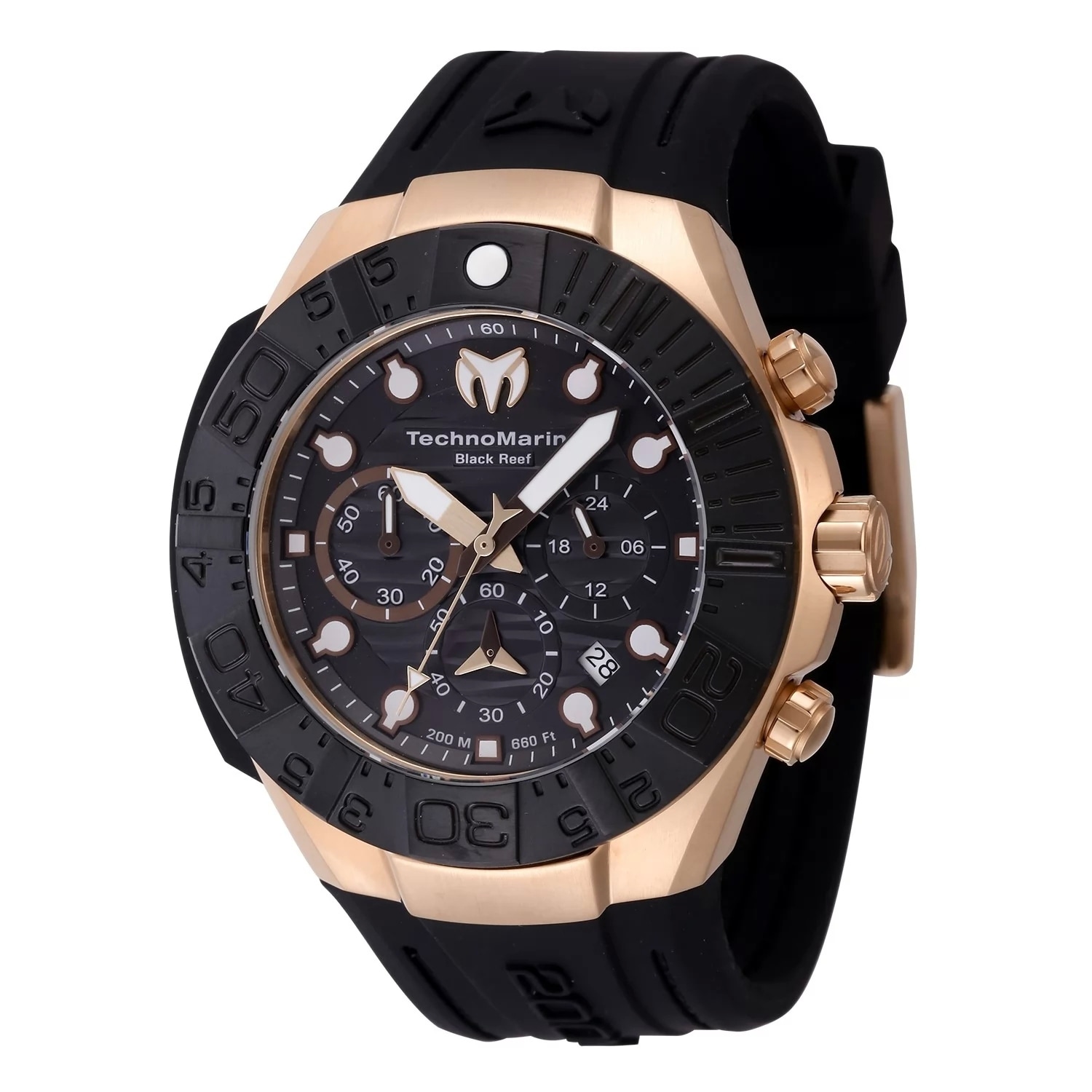 Technomarine Men's TM-523011 Reef Quartz Chronograph Black Dial Watch