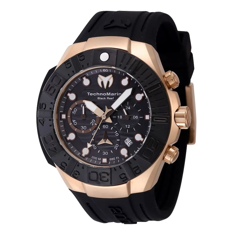 Technomarine Men's TM-523011 Reef Quartz Chronograph Black Dial Watch