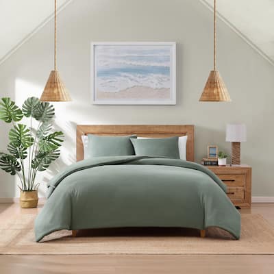 Tommy Bahama Paradisio Cotton Green Reversible Comforter Set