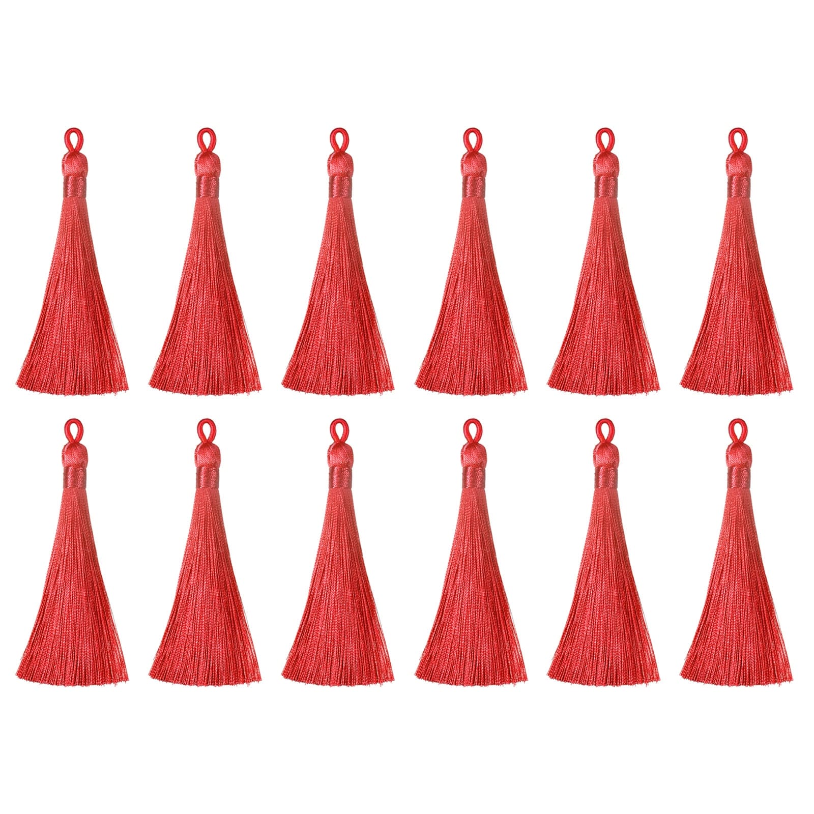 6.5 Silky Bookmark Tassels with Loop for DIY Craft Accessory, 20pcs Wheat
