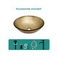 preview thumbnail 24 of 28, Artistic Tempered Glass Vessel Bathroom Sink with Faucet and Pop-up Drain
