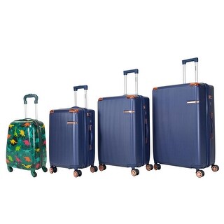 4-piece hard luggage, 360 ° dual rotating four-wheel luggage, password ...