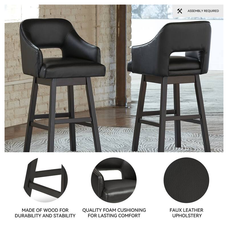 Signature Design by Ashley Tallenger Swivel Bar Stool (Set of 2)