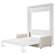 preview thumbnail 181 of 206, Queen Size Murphy Bed Cabinet Wall Bed Space-Saving Sleeping Arrangement with Sofa for Small Apartment Studio, Hide Away Bed
