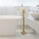 preview thumbnail 3 of 16, Freestanding Floor Mount Bath Tub Faucet with Handheld Shower