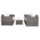 preview thumbnail 23 of 52, SAFAVIEH Outdoor Patio Furniture Machie 4-Piece Conversation Set