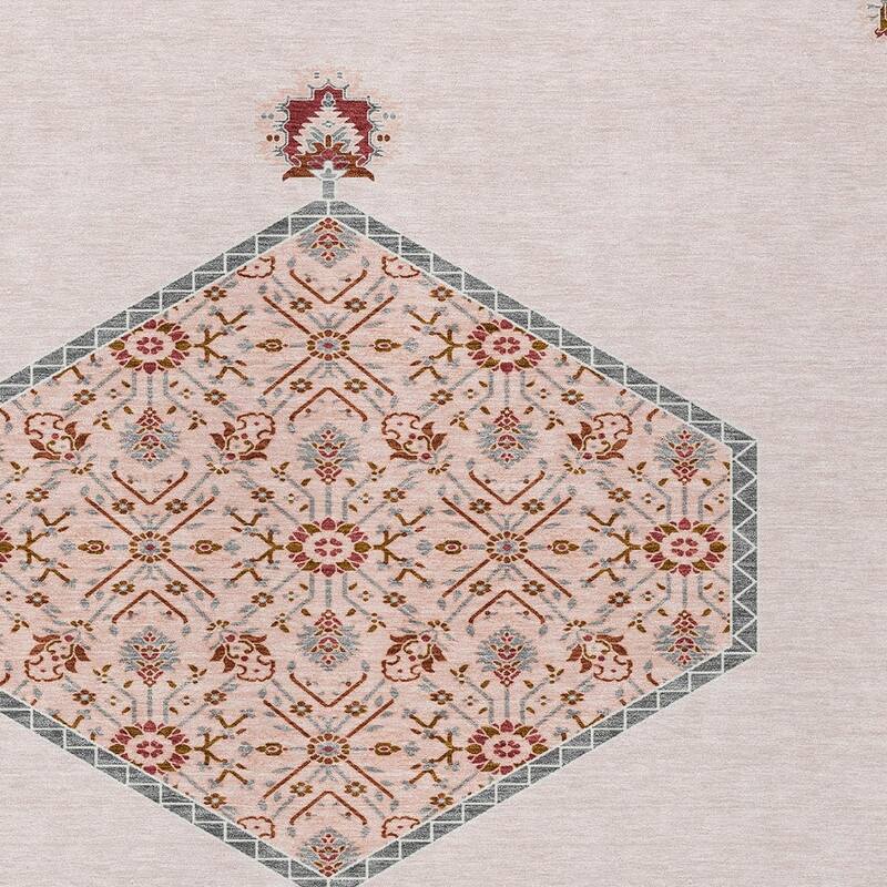 HomeRoots Oriental Traditional Rectangle Outdoor Rug