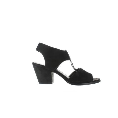 Eileen Fisher Womens Doe Black Ankle Strap Heels Size 10